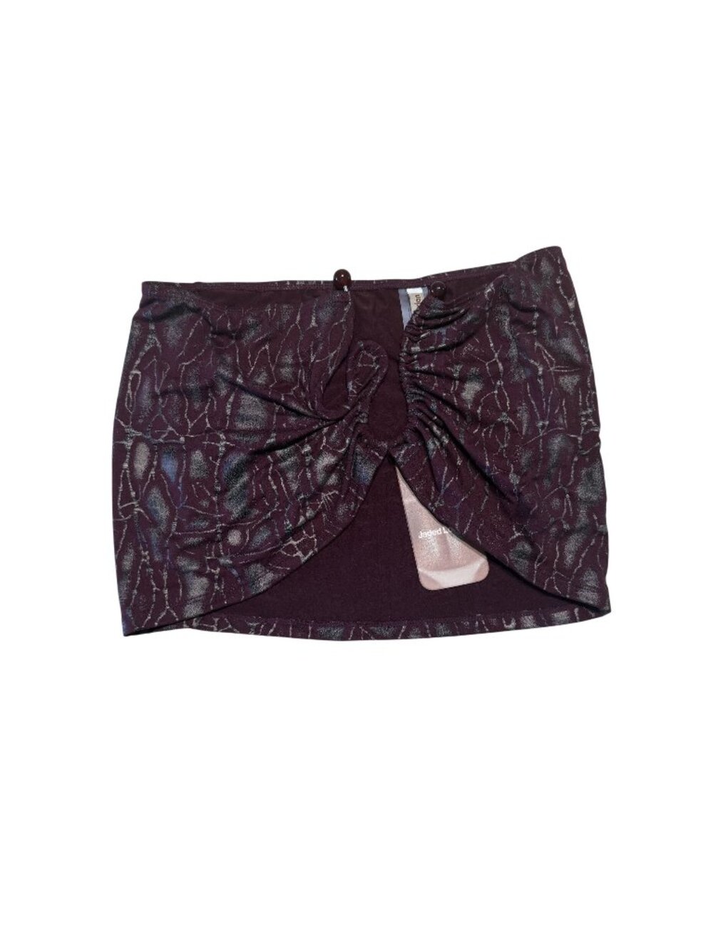 NWT Jaded London Avella Metallic Micro Cut Out Mini Skirt Women's X-Small XS